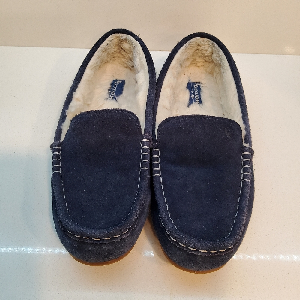 Kookaburra by UGG Navy Suede Slippers Size 9